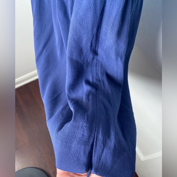 Diane Von Furstenberg NWT Lou Draped Neck Blue & Navy Color Block Dress - Picture 5 of 10